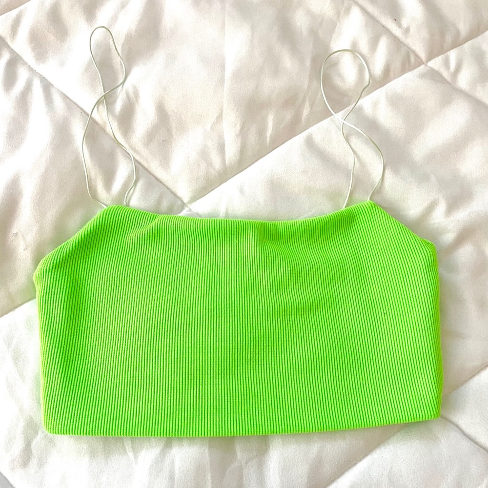 PRINCESS POLLY GREEN CROP TOP